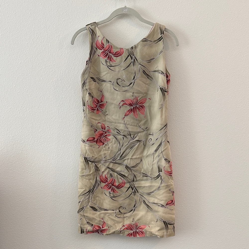 Caribbean Joe Cream and Red Floral Mini Dress